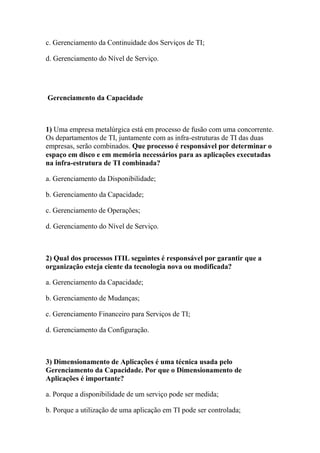 Simulado grátis itil v3 foundation