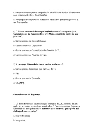 Simulado grátis itil v3 foundation