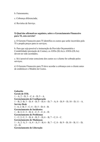 Simulado grátis itil v3 foundation