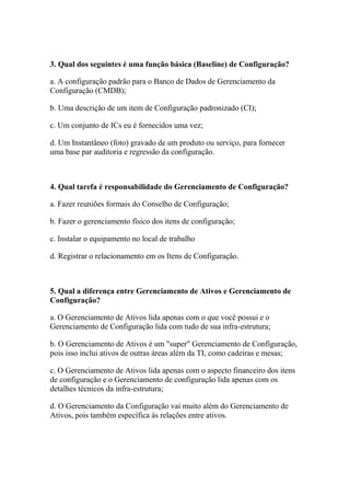 Simulado grátis itil v3 foundation