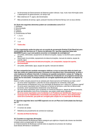 Simulado grátis itil v3 foundation