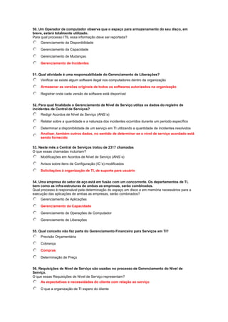 Simulado grátis itil v3 foundation