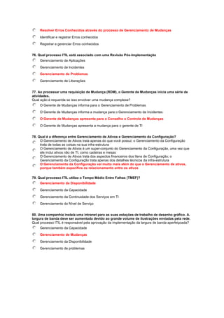 Simulado grátis itil v3 foundation