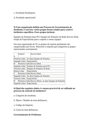 Simulado grátis itil v3 foundation