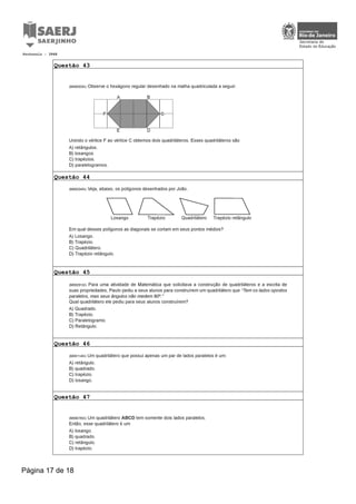 Protocolo : 3948 
Questão 43 
Questão 44 
Questão 45 
Questão 46 
Questão 47 
Página 17 de 18 
 