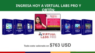INGRESA HOY A VIRTUAL LABS PRO Y
OBTÉN:
Todo esto valorado en $763 USD
 