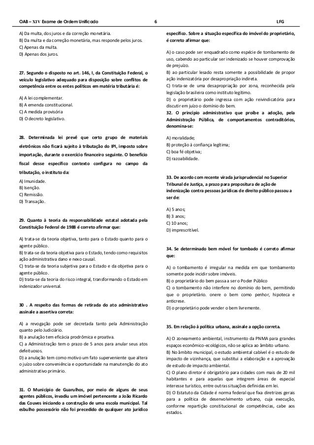 Portal exame de ordem simulado