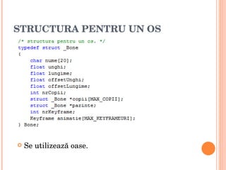 STRUCTURA PENTRU UN OS Se utilizează oase. 