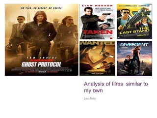+ 
Analysis of films similar to 
my own 
Leo May 
 