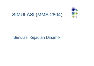 SIMULASI (MMS-2804)
Simulasi Kejadian Dinamik
 