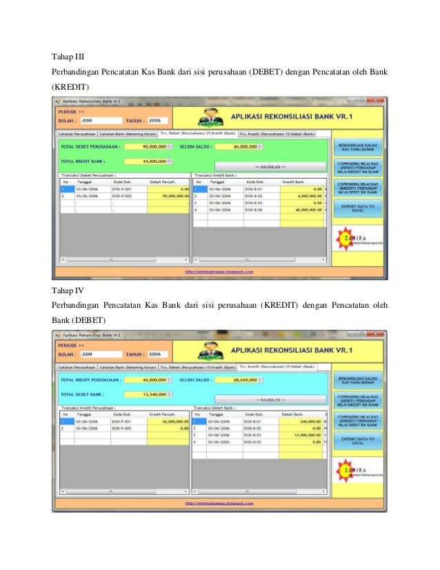 Simulasi dan konsep aplikasi rekonsiliasi bank