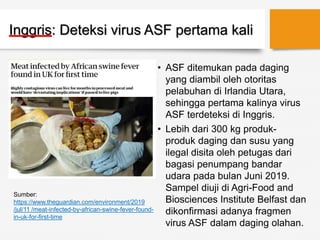 Simulasi Pencegahan dan Penyebaran ASF di Provinsi Sulut - BARANTAN ...