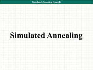 Simulated Annealing Example
Simulated Annealing
 