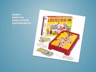 EARLY
MEDICAL
SIMULATION
EXPERIENCES
…
 