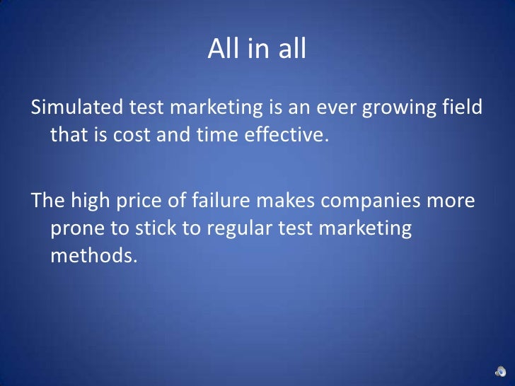 Advantages of simulated test marketing image