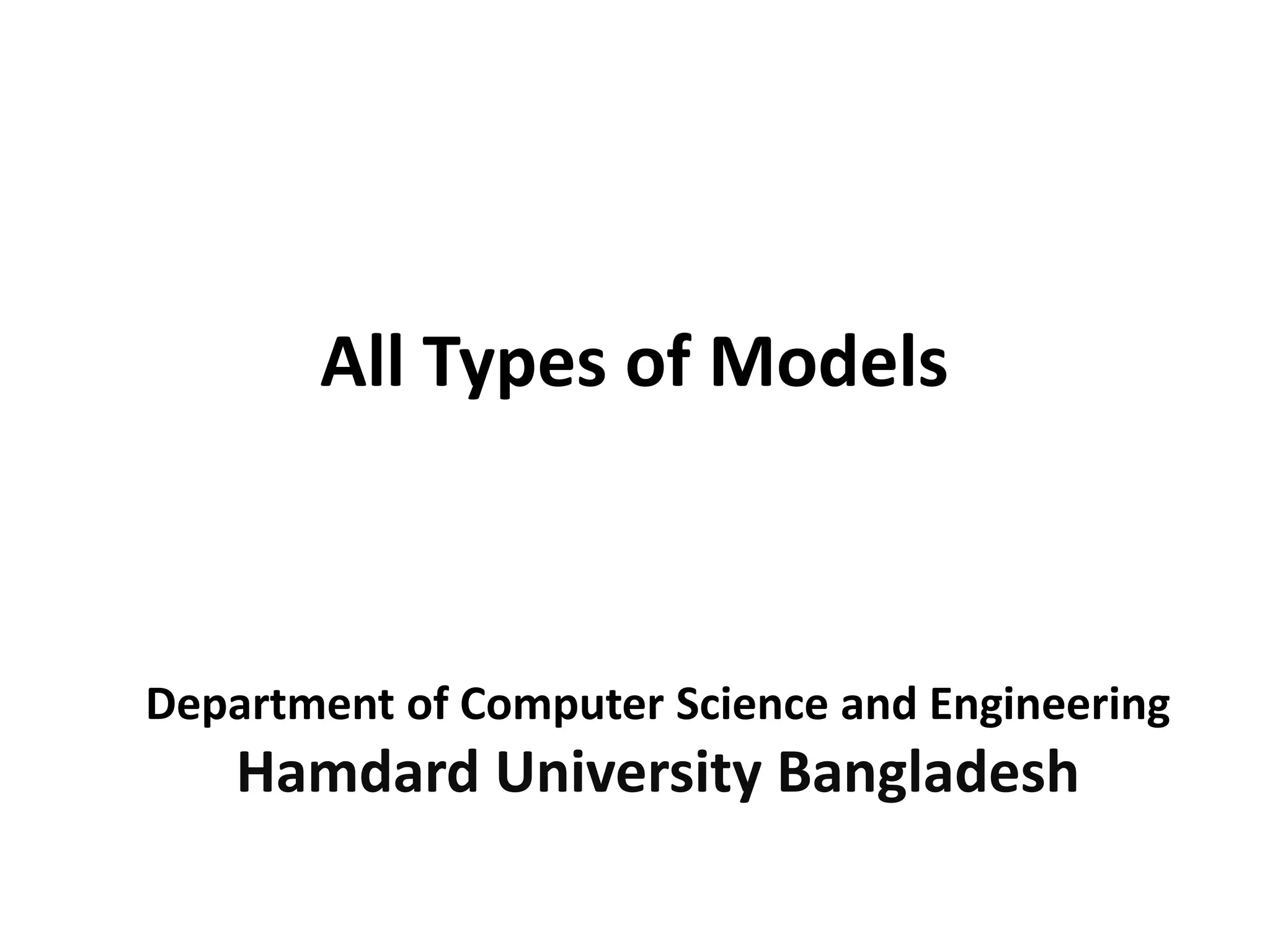 All types of model(Simulation & Modelling) #ShareThisIfYouLike | PPT