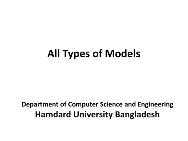 All types of model(Simulation & Modelling) #ShareThisIfYouLike | PPTX