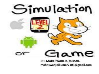 DR. MAHESWARI JAIKUMAR.
maheswarijaikumar2103@gmail.com
 