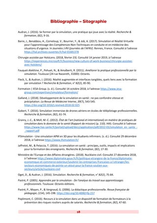 19
Sauvé, L., & Kaufman, D. (2010). Jeux et simulations éducatifs: études de cas et leçons apprises.
Québec [Que.: Presses...