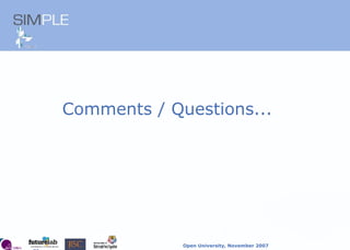 Comments / Questions... 