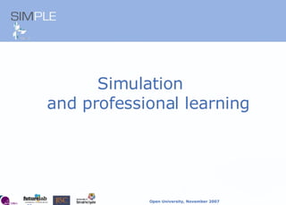 Simulation  and professional learning 