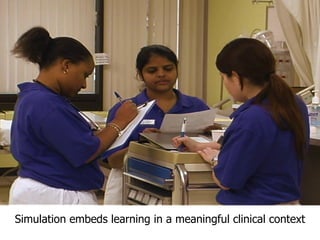 Simulation embeds learning in a meaningful clinical context 
