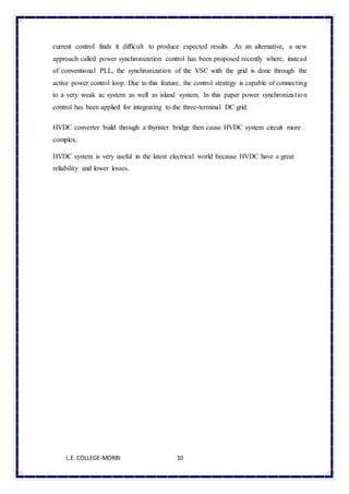 Simulation and analysis of HVDC on MATLAB and PSCAD | DOCX