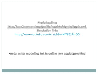 Simulation and modelling