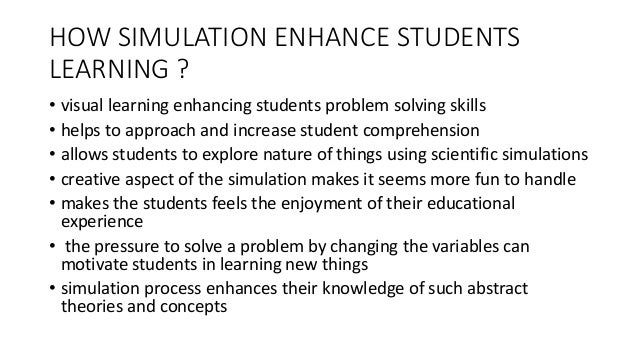 Simulation And Modelling In Teaching And Learning In Simulation And Modelling In Teaching And Learning In