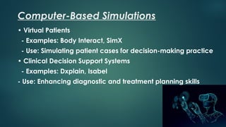 Dxplain Simulation-Based Medicine: Enhancing Healthcare Education and Patient ...