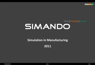 Think | Simulate | Succeed




Simulation in Manufacturing
           2011




            2011                                     1/32
 