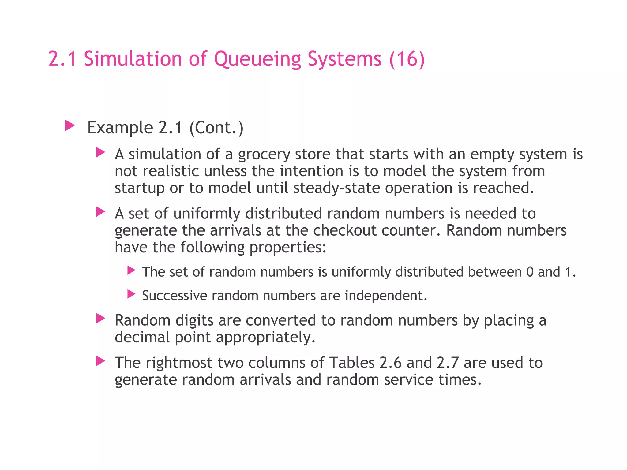 Simulation & Modeling - Smilulation Queuing System | PPT