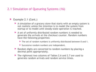 Simulation & Modeling - Smilulation Queuing System | PPT