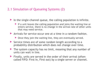 Simulation & Modeling - Smilulation Queuing System | PPT