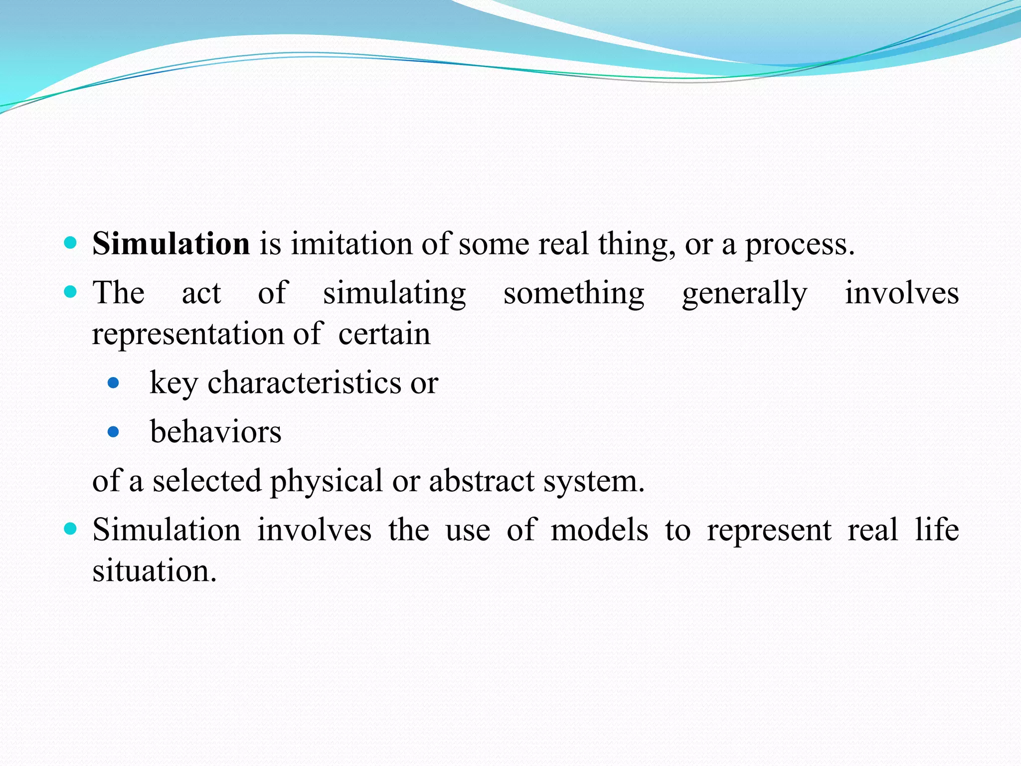 Simulation & Modelling | PPTX