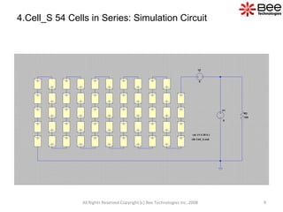 4.Cell_S 54 Cells in Series: Simulation Circuit
9All Rights Reserved Copyright (c) Bee Technologies Inc. 2008
 