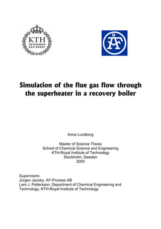 Simulation of the flue gas flow through the superheat | PDF