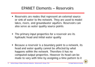 Simulation of water distribution networks the use of epanet | PDF