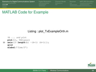 Simulation of wireless communications using matlab | PDF