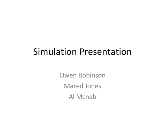 Simulation Presentation | PPT