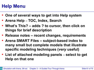 Comprehensive Guided Tour of Arena Simulation Software Features and ...