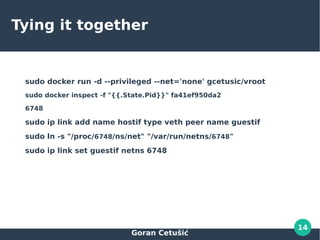 Building a network emulator with Docker and Open vSwitch | PDF