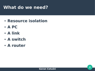 Building a network emulator with Docker and Open vSwitch | PDF