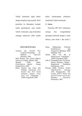 Simulatorantarmukakomputermenggunakanppi8255danbahasapemrogramanvisualbasic6 101212194621-phpapp02