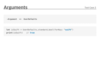 -Argument => UserDefaults
let isSwift = UserDefaults.standard.bool(forKey: "swift")
print(isSwift) // true
 