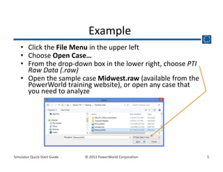 Simulator QuickStart guide for the simulation | PDF