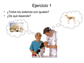 Ejercicio 1
• ¿Todos los sistemas son iguales?
• ¿De qué depende?
 