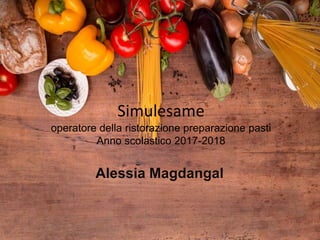 Simulesame
operatore della ristorazione preparazione pasti
Anno scolastico 2017-2018
Alessia Magdangal
 