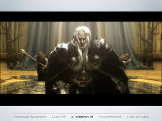1. Transmediale Figurentheorie   2. Lara Croft   3. Warcraft III   4. World of Warcraft   5. Fazit und Ausblick
 