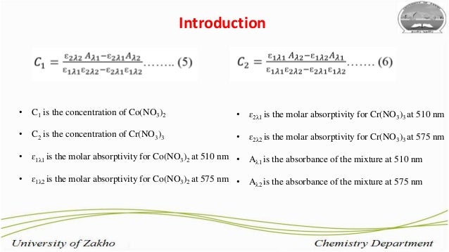 visible spectrophotometric analysis of cobalt and Page e-2 spectrophotometric analysis for copper: report form part b light absorption of colored solutions. visible spectrophotometric analysis of cobalt and Page e-2 spectrophotometric analysis for copper: report form part b light absorption of colored solutions.